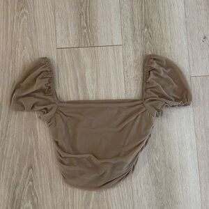 Princess Polly city light crop top in brown